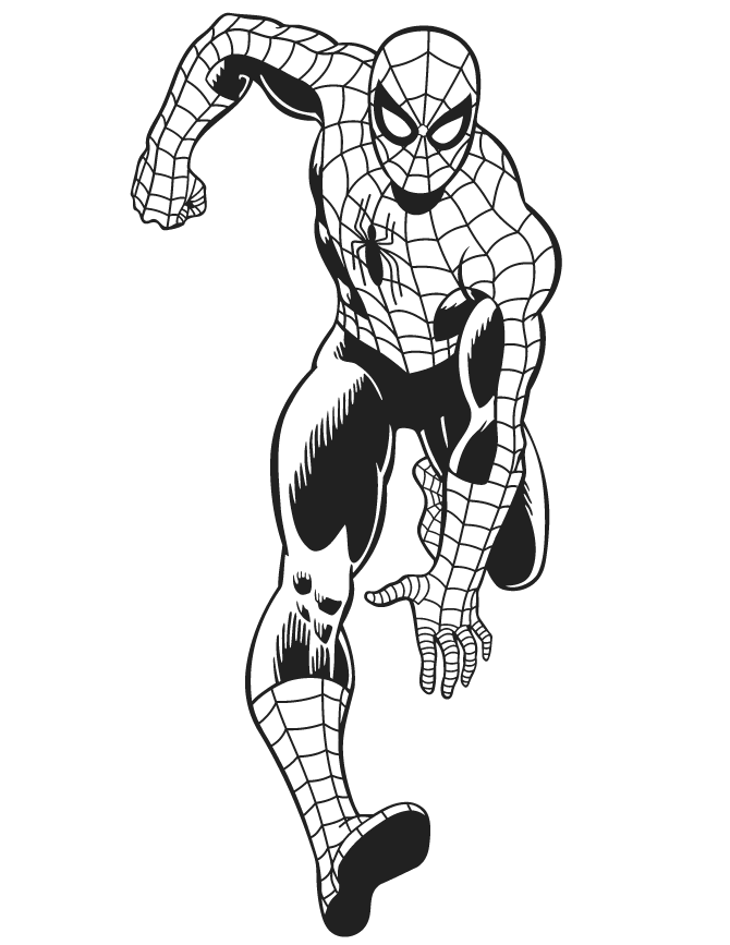 670x867 Marvel Comics The Amazing Spider Man For Kids Coloring Page H