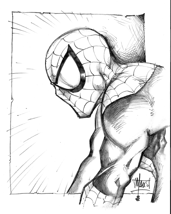 572x717 Spiderman Sketch By Maus By Billmausart Comic Books Art