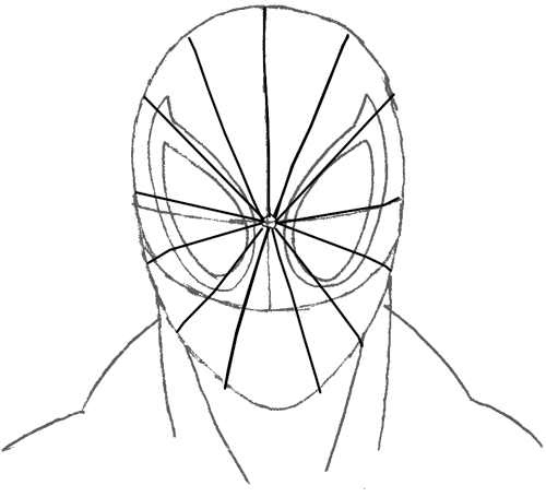 500x455 How To Draw Spiderman With Easy Step By Step Drawing Lesson