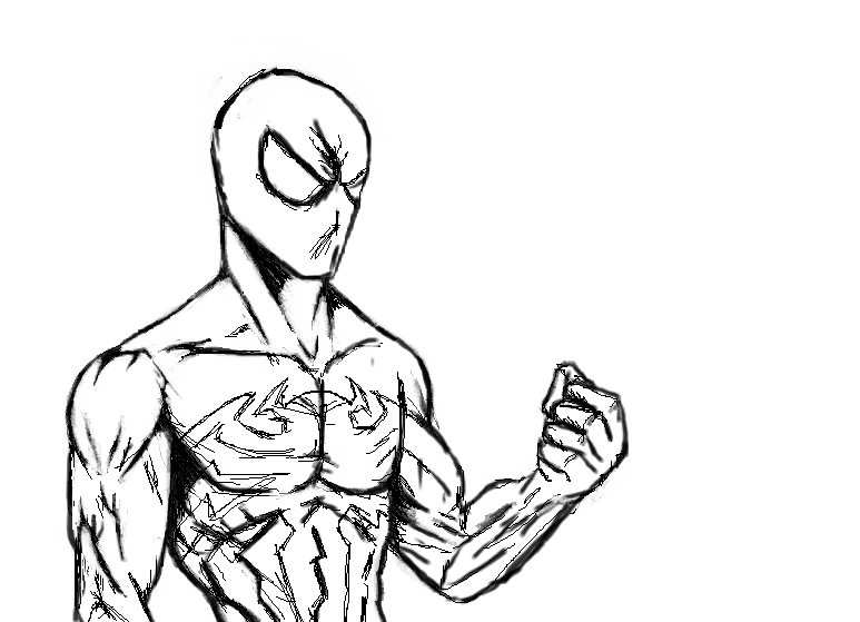 773x559 Coloring Pages Spiderman Easy Drawings