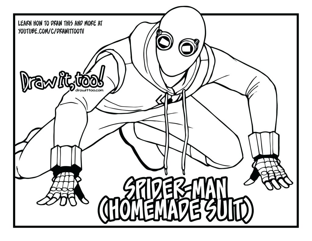 1024x791 Coloring Spider Man Coloring Page