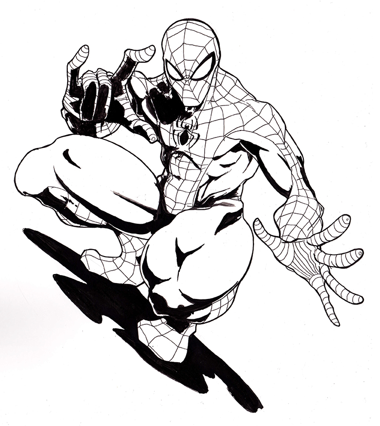 763x855 Spider Man Ink By Jjakec