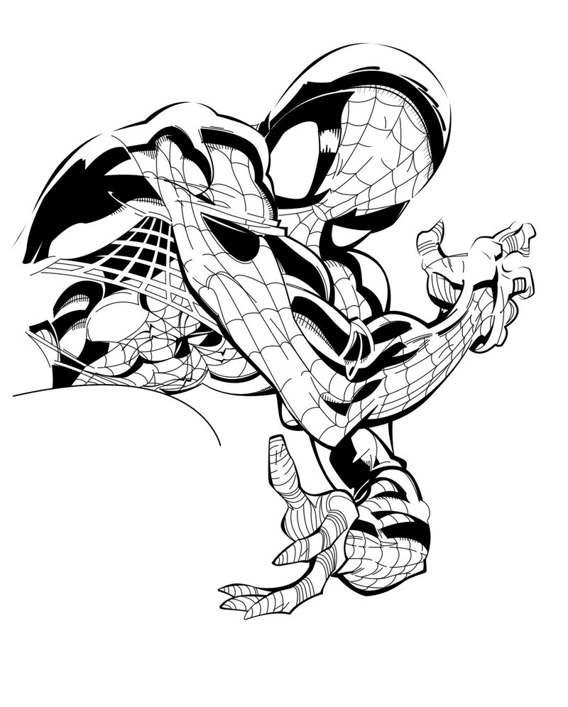 800x996 Spiderman Digital Inks By Sk Dan