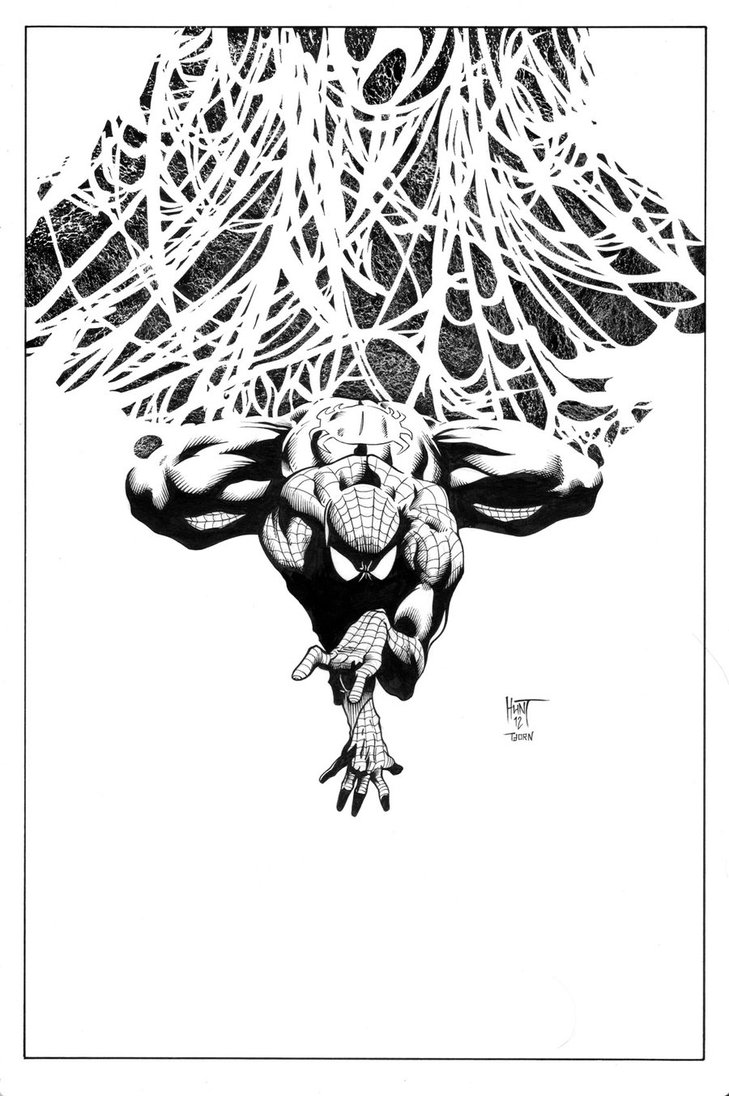 729x1096 Hunt Spiderman Inks By Madman1