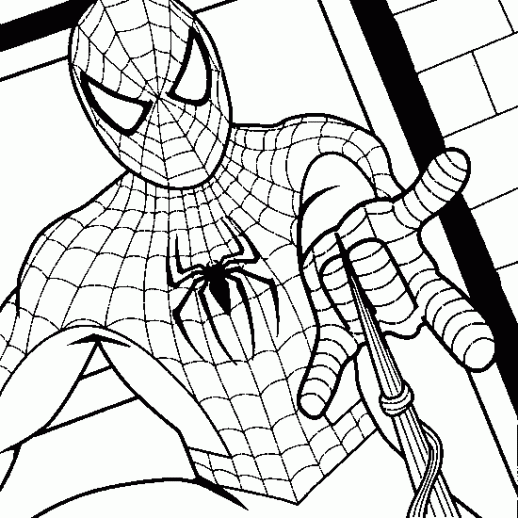 518x518 Drawn Spiderman Spiderman Shooting Web