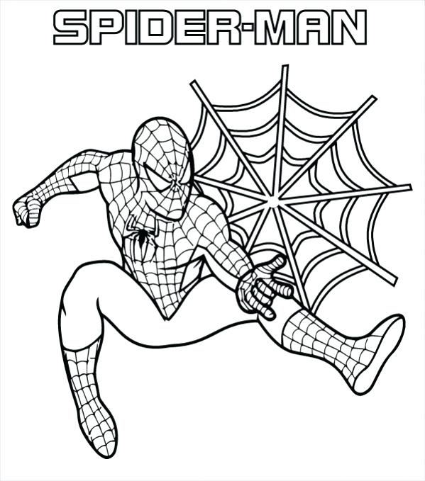 599x679 Enchanting Spiderman Coloring Pages 63 For Line Drawings