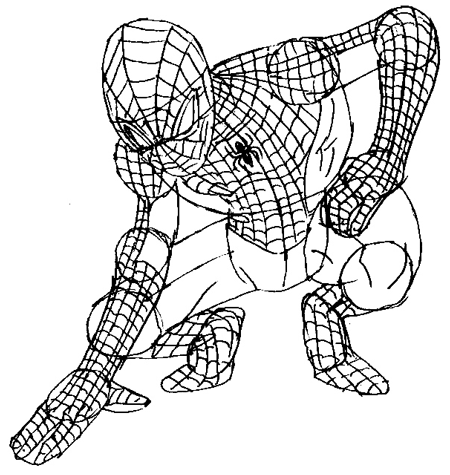 450x475 How To Draw Spiderman With Simple Steps Drawing Tutorial