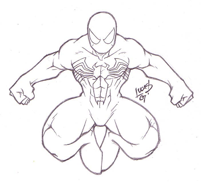 703x645 Photos How To Draw Black Spiderman,