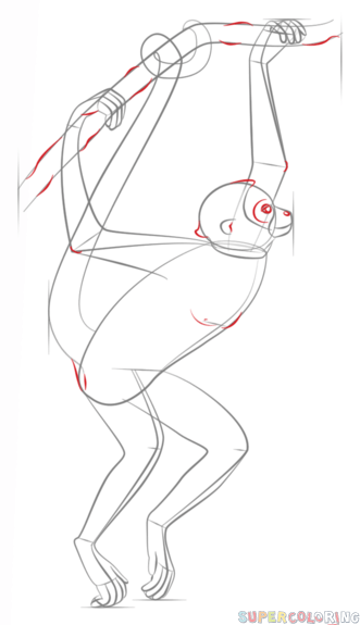 331x575 How To Draw A Spider Monkey Draw Tutorials
