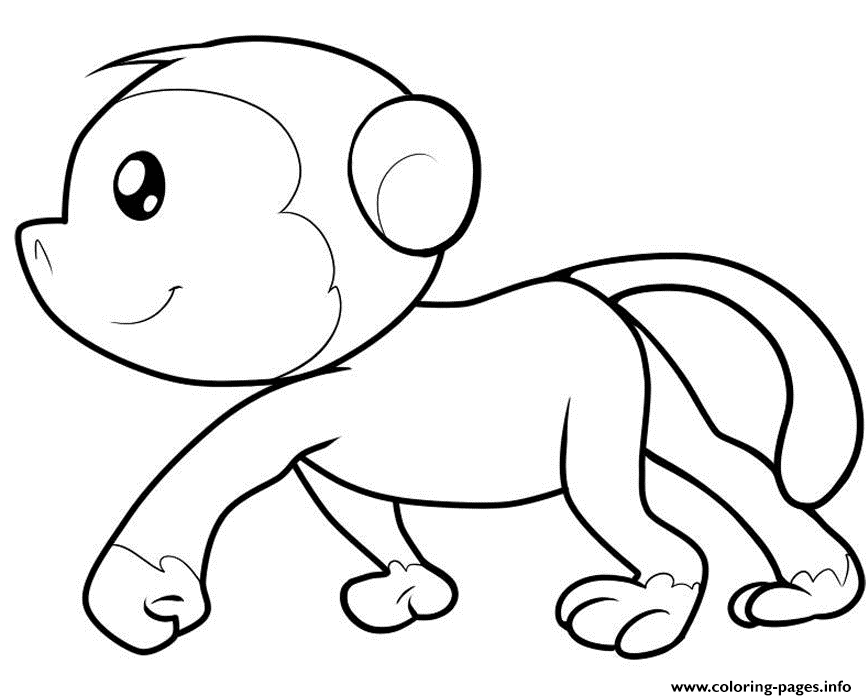 867x700 Monkey Printable With Spider Monkey Coloring Pages Printable