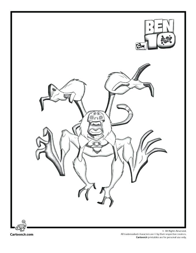 680x880 Great Ben 10 Coloring Pages Image Cartoon Monkeys Kids 3 Spider