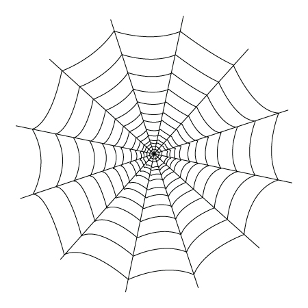 450x450 Drawing Of A Spider Web To Color
