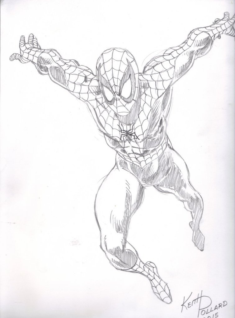 755x1024 Keith Ollard Spider Man Pencil Commission
