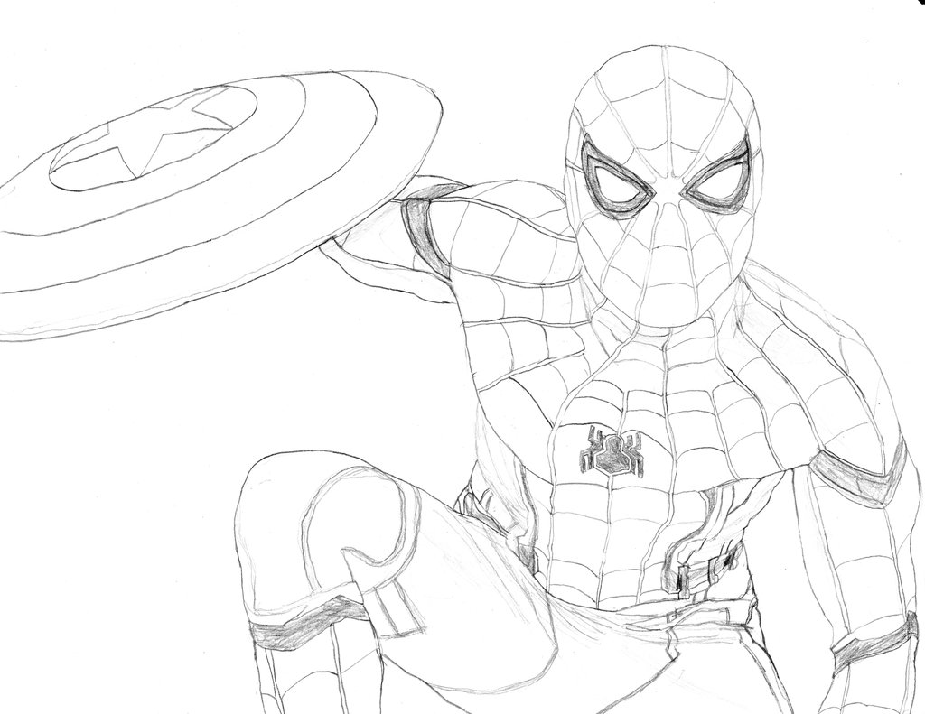 1024x791 Spider Man (Captain America Civil War) By Homer311
