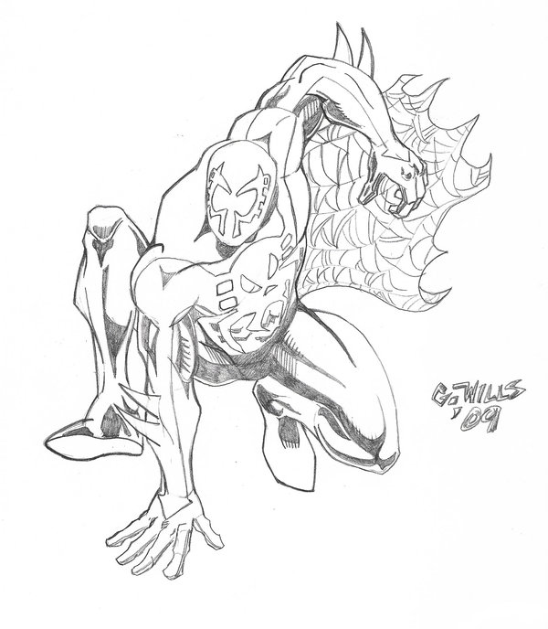 600x688 Spider Man 2099 Coloring Pages