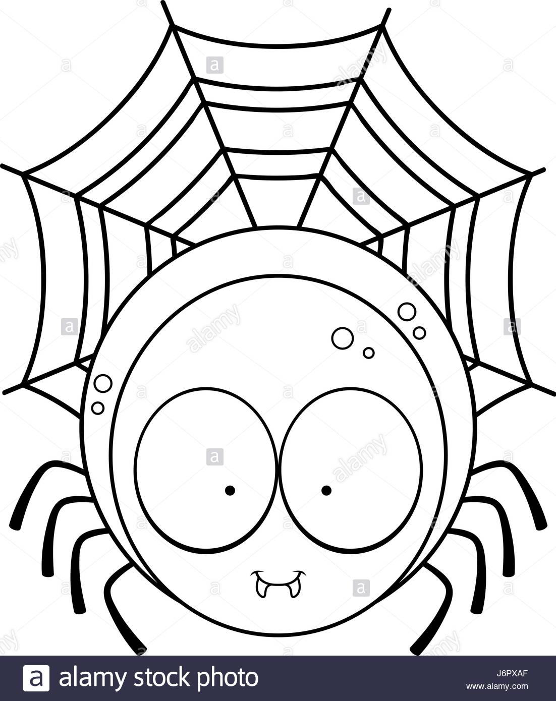 1102x1390 A Cartoon Illustration Of A Spider On A Web Stock Vector Art