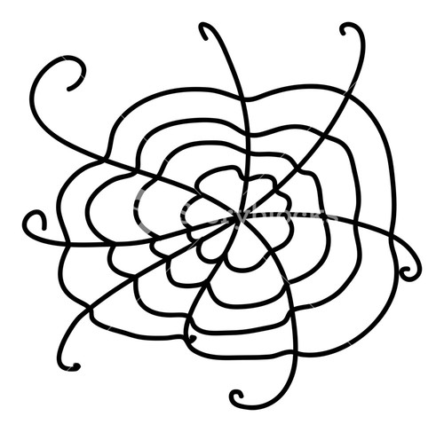 500x487 Drawing Od Spider Web Royalty Free Stock Image