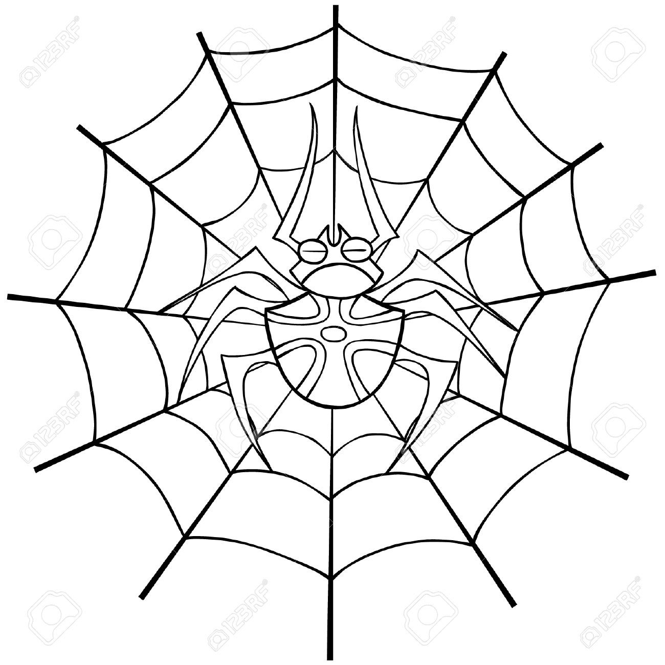 1300x1300 Spider Web Tattoo Outline Royalty Free Cliparts, Vectors,