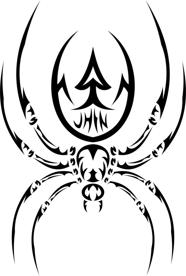 600x891 Drawn Spider Web Tribal