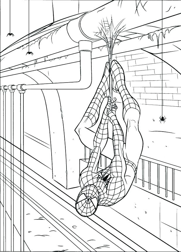 618x858 Free Coloring Pages Spiderman Drawn Spider Man Coloring Page 7