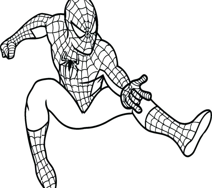 678x600 Spiderman Coloring Pages Online