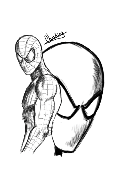 400x584 Gallery Spiderman Sketch,