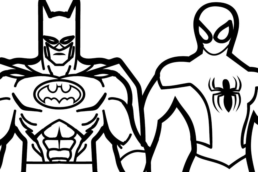 1080x720 Great Batman Coloring Pages To Print In Line Drawings Superhero