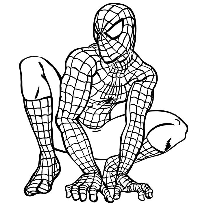 716x716 Spiderman Coloring Spiderman Coloring Pages 4 Kids Coloring