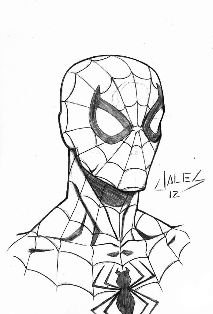 696x1024 How To Draw Spider Man Drawing Of Spider Man