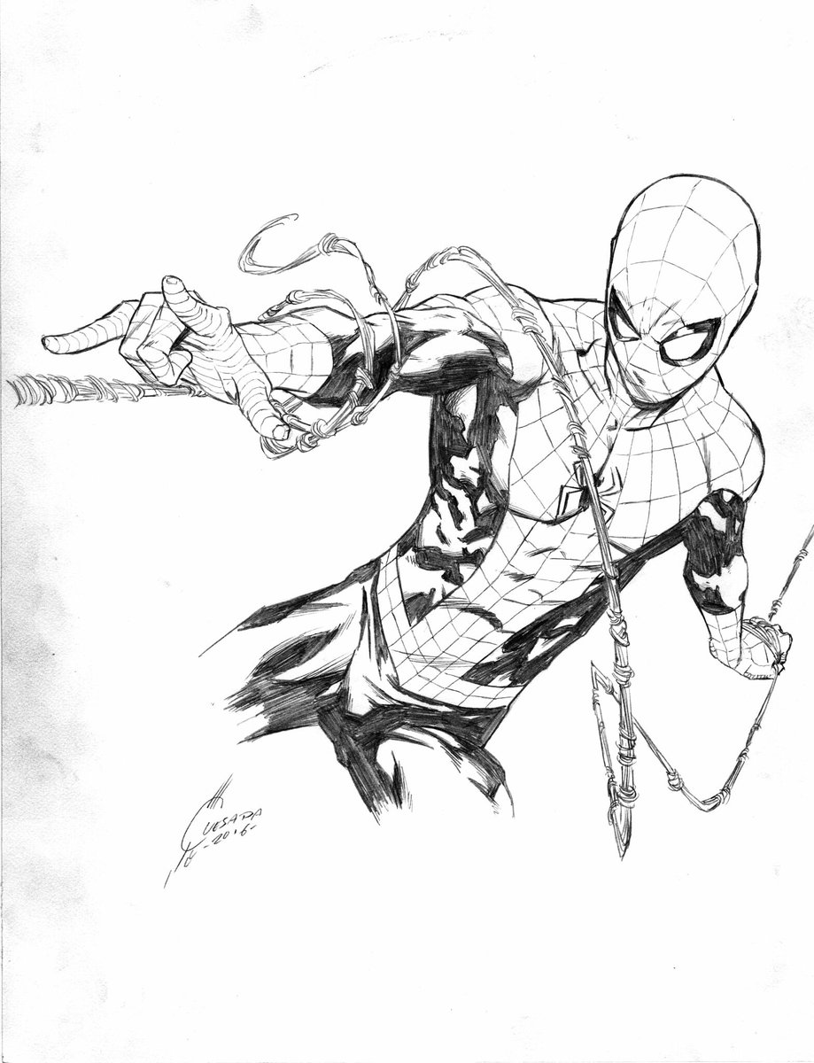 Spiderman Comic Drawing at GetDrawings | Free download