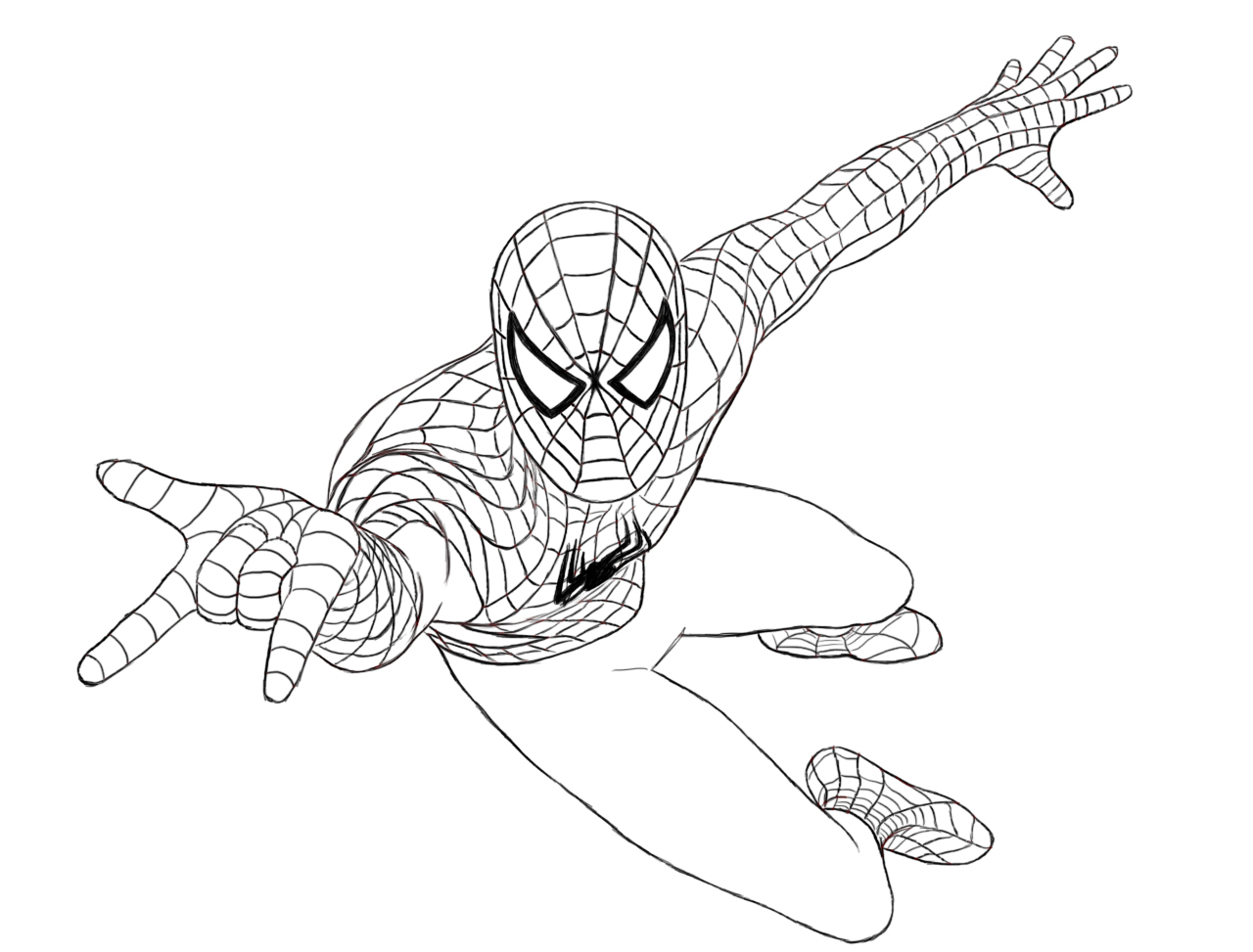 Spiderman Comic Drawing at GetDrawings | Free download