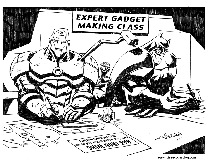 792x612 Batman Vs Iron Man By Luisescobar