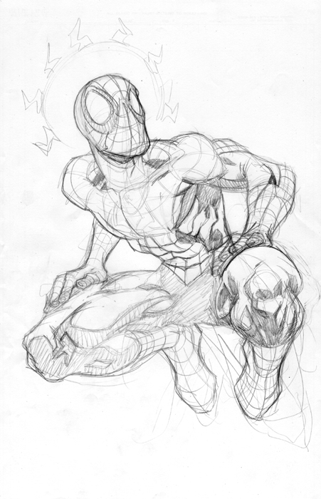 451x700 Spiderman Sketch By Bobbett