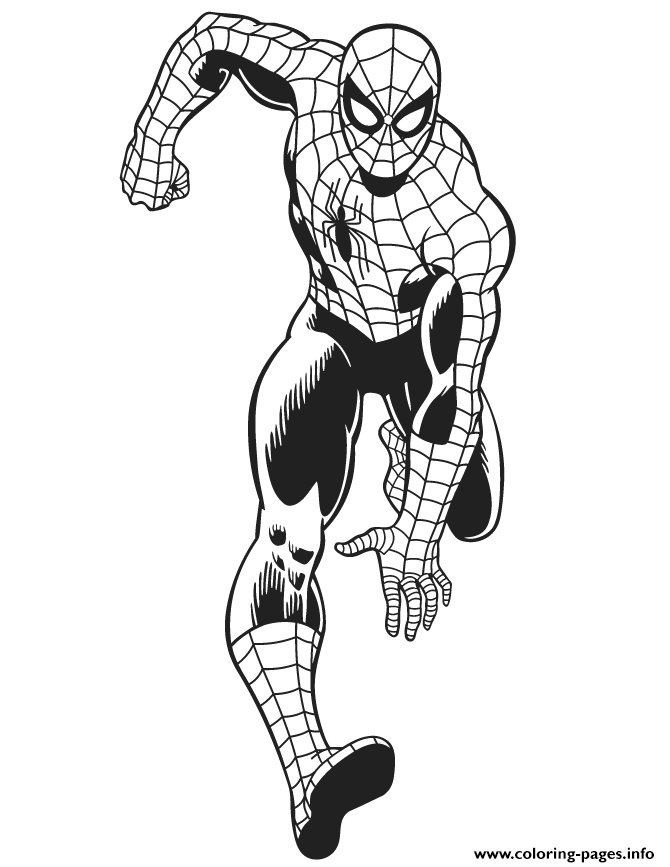 670x867 Marvel Comics The Amazing Spider Man For Kids Colouring Page