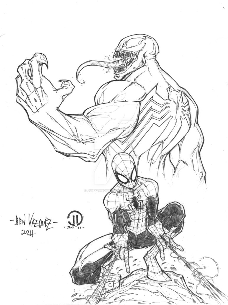 773x1032 Spiderman Venom Pencils By Joeyvazquez
