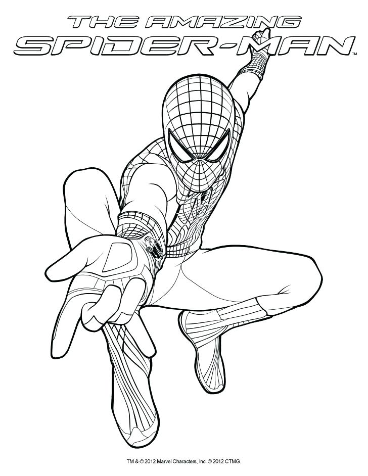 728x942 Coloring Page Spiderman Spider Man Color Pages Drawn Spider Man
