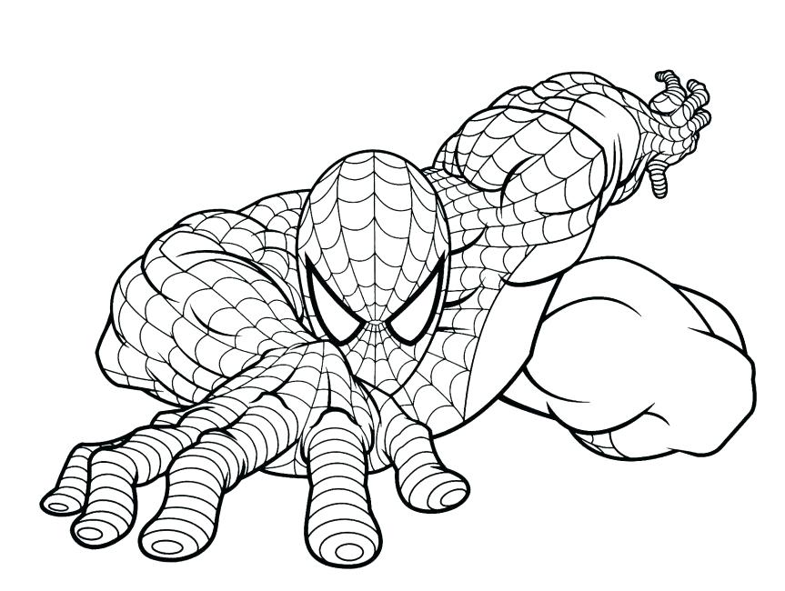 863x650 Spiderman 2 Coloring Pages Spider Man Color Pages Drawn Spider Man