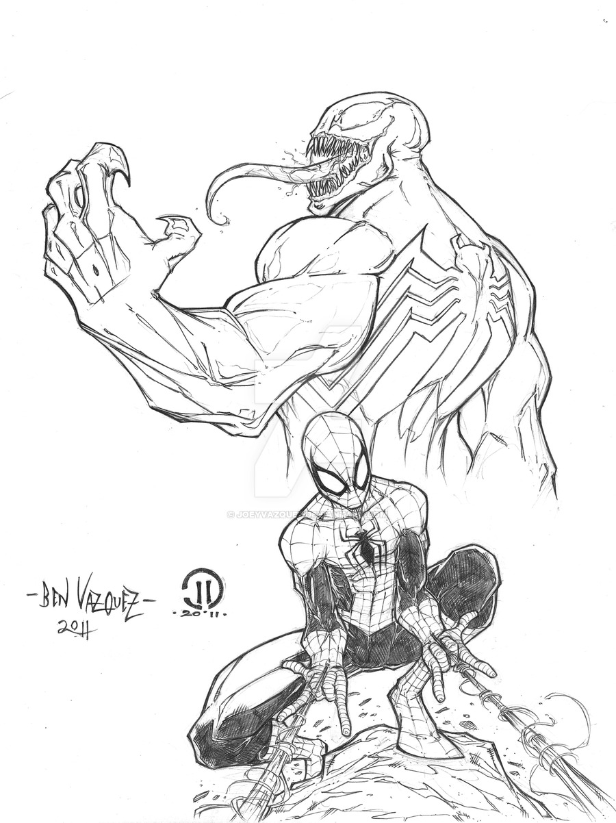 900x1202 Spiderman Venom Pencils By Joeyvazquez