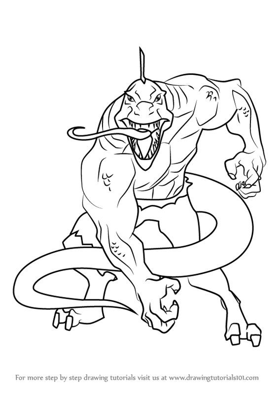 566x800 Learn How To Draw Lizard From Ultimate Spider Man (Ultimate Spider
