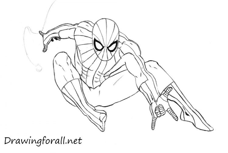 Spiderman Drawing Step By Step at GetDrawings | Free download