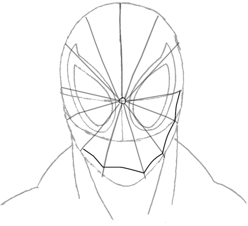 500x455 How To Draw Spiderman With Easy Step By Step Drawing Lesson