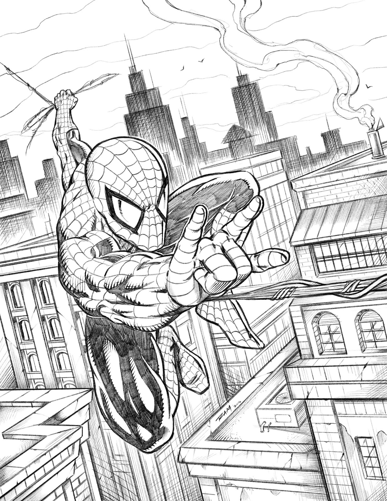 1237x1600 Ram Studios Comics Drawing Spider Man On The Ipad Pro In Procreate