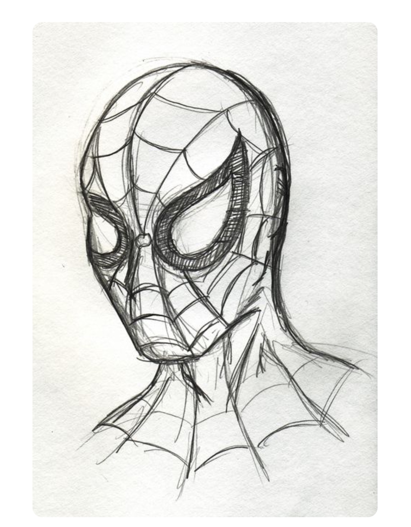 Spiderman Face Drawing at GetDrawings | Free download