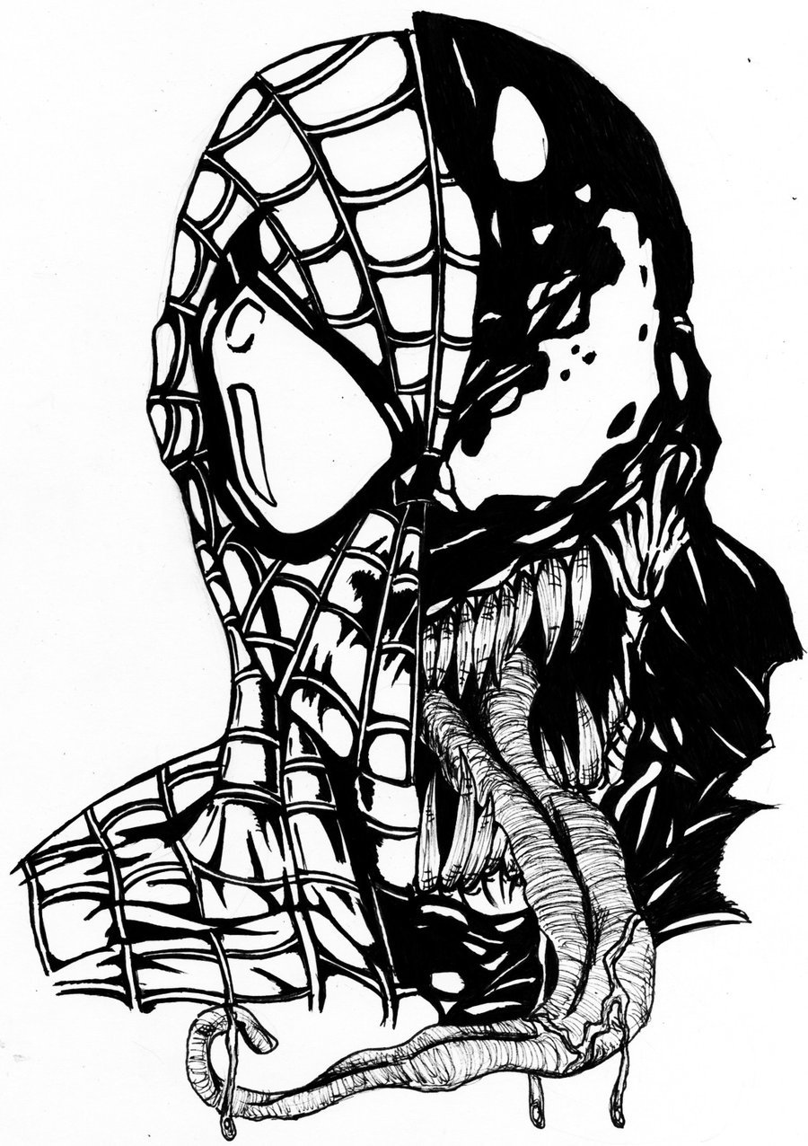 900x1276 Venom And Spiderman By Darkartistdomain