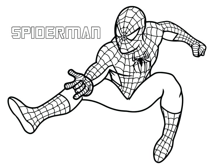 736x576 Superhero Free Coloring Pages Spider Man Logo