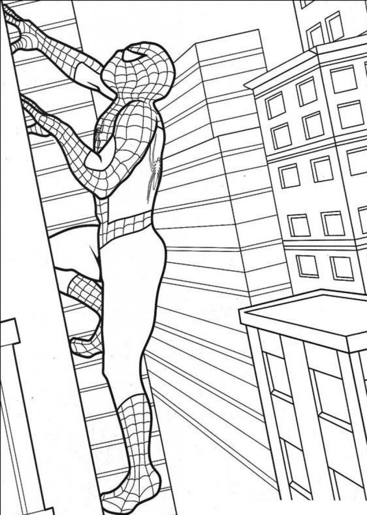 730x1024 The Amazing Spiderman Online Coloring Pages Hellokids Free
