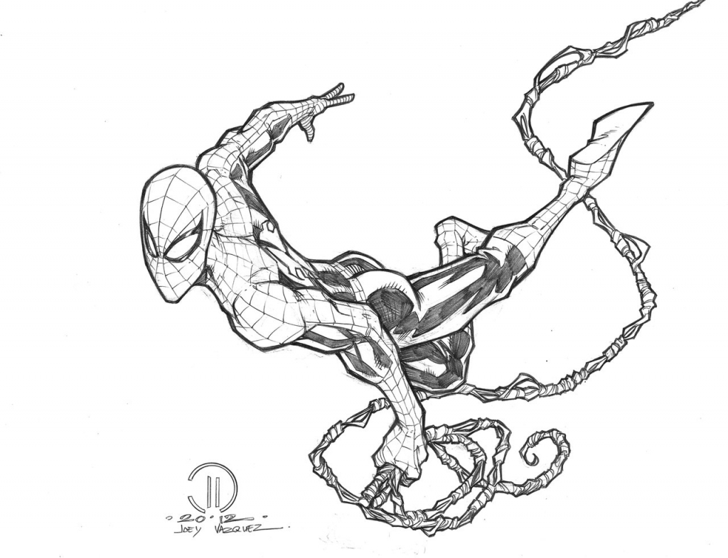 1024x786 Drawing Of Spiderman Best Photos Of Spider Man Outline Drawing