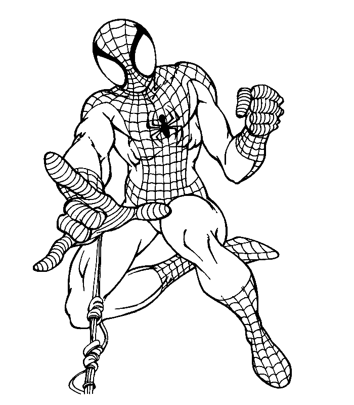 Spiderman Outline Drawing at GetDrawings | Free download