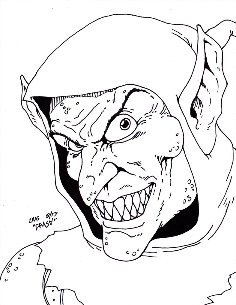 787x1016 Sketch Green Goblin By Bazito On Coloring Pages For Adults Free