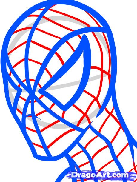 459x610 Drawn Spider Man Easy Draw